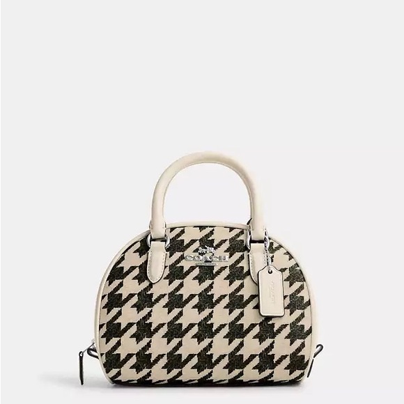 Coach Handbags - Authentic Coach – Sydney Satchel With Houndstooth Print